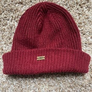 OBEY Propaganda Burgundy Beanie